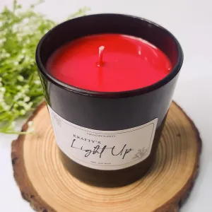 Krafty's Light Up Smoke-Less T Rose Scented Black Colour Candle Jar 150gm, 100-120 Hrs | 100% Soy Wax | Scented Candle for Home Decor | Scented Candles Gift Set| Soy Wax Candles