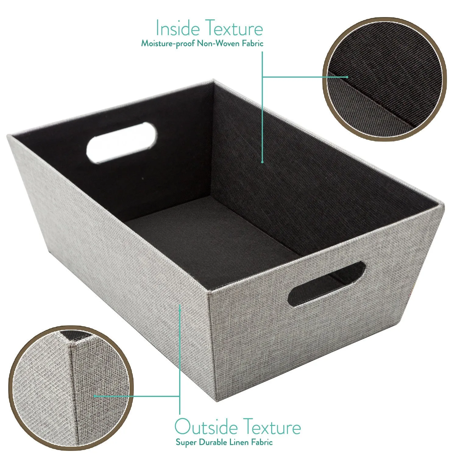 Large Open Bin, Gray Birch  (Wholesale)