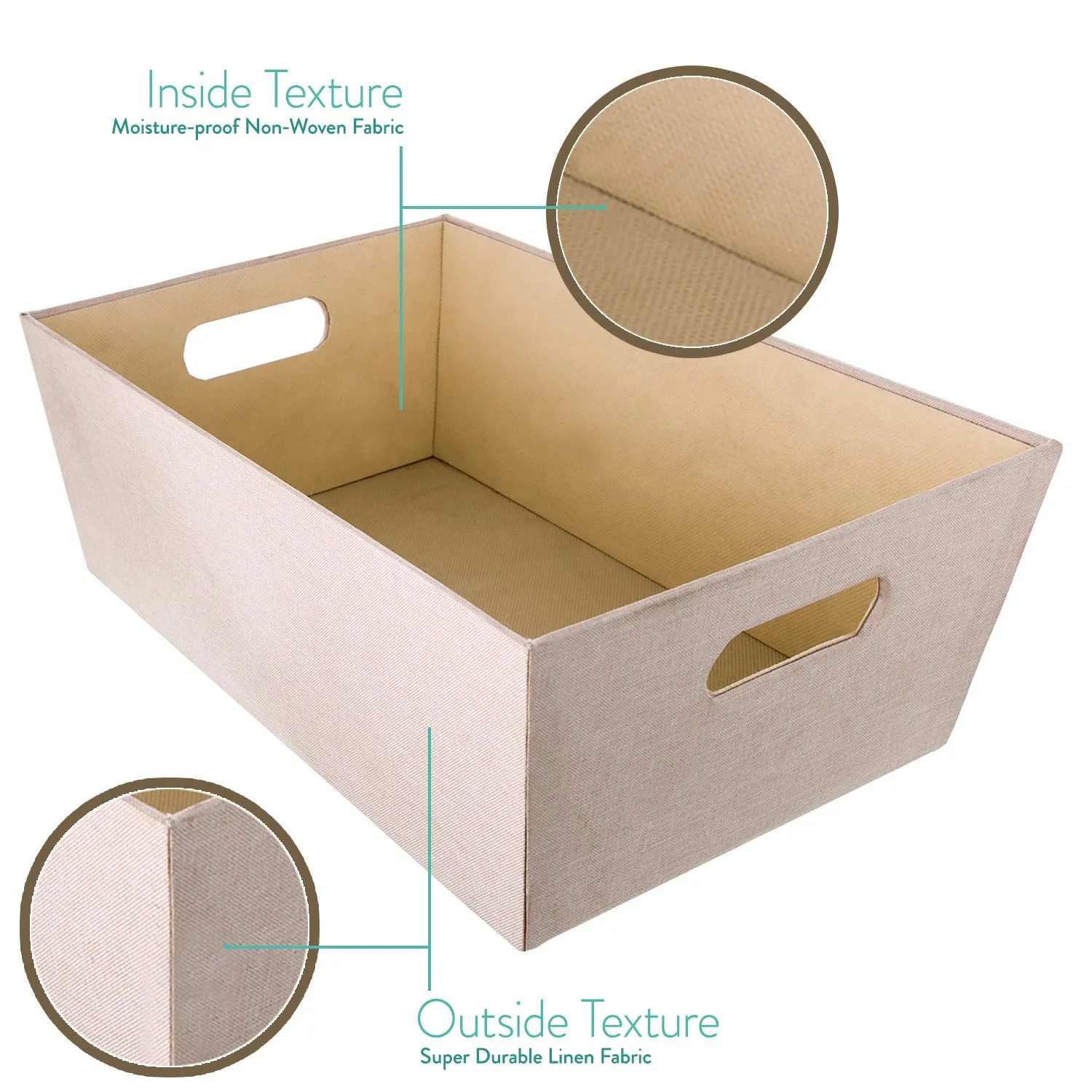 Large Open Bin, Twilight Linen