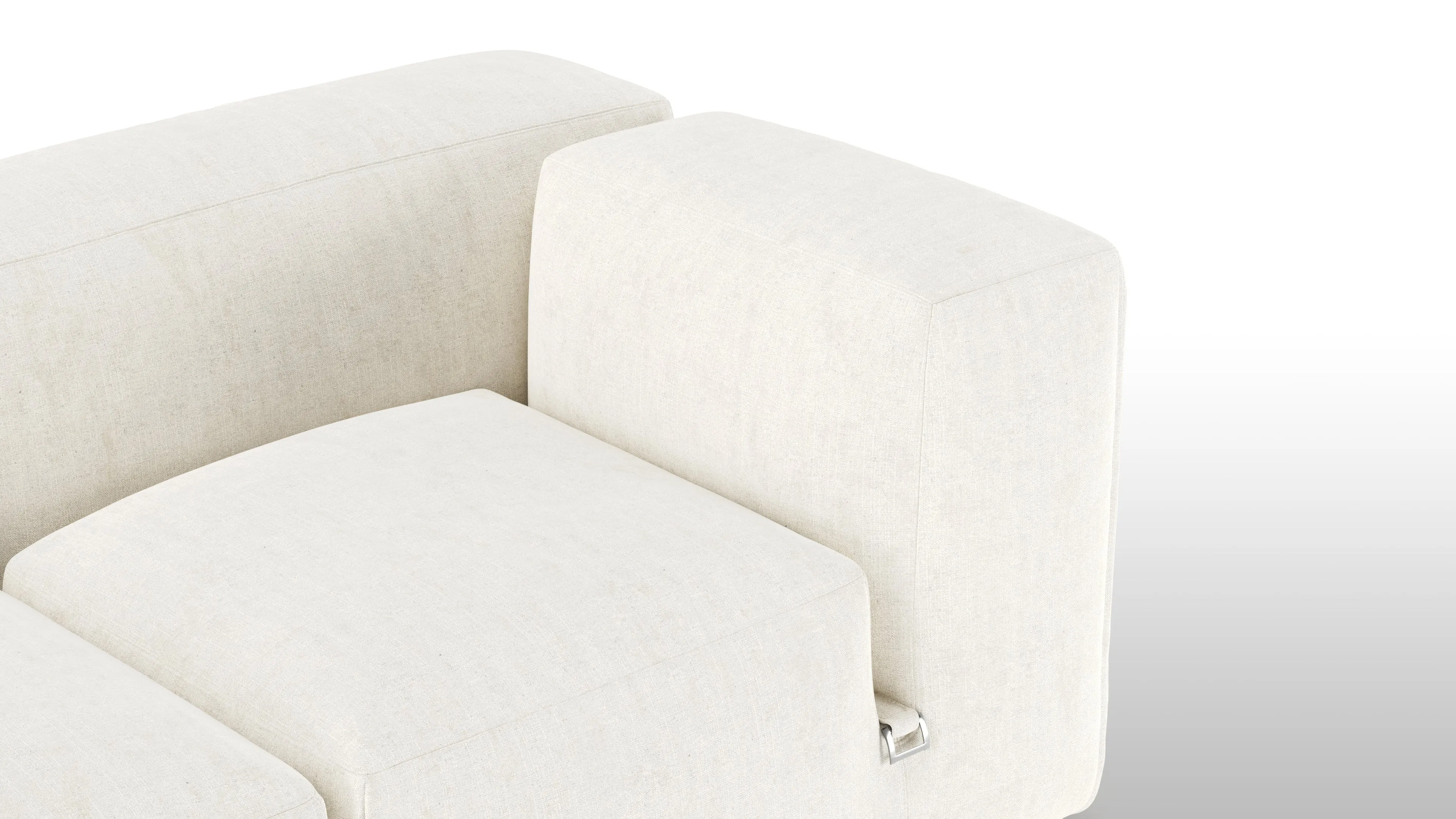 Le Mura - Le Mura Open End Sofa, Left, Natural Linen
