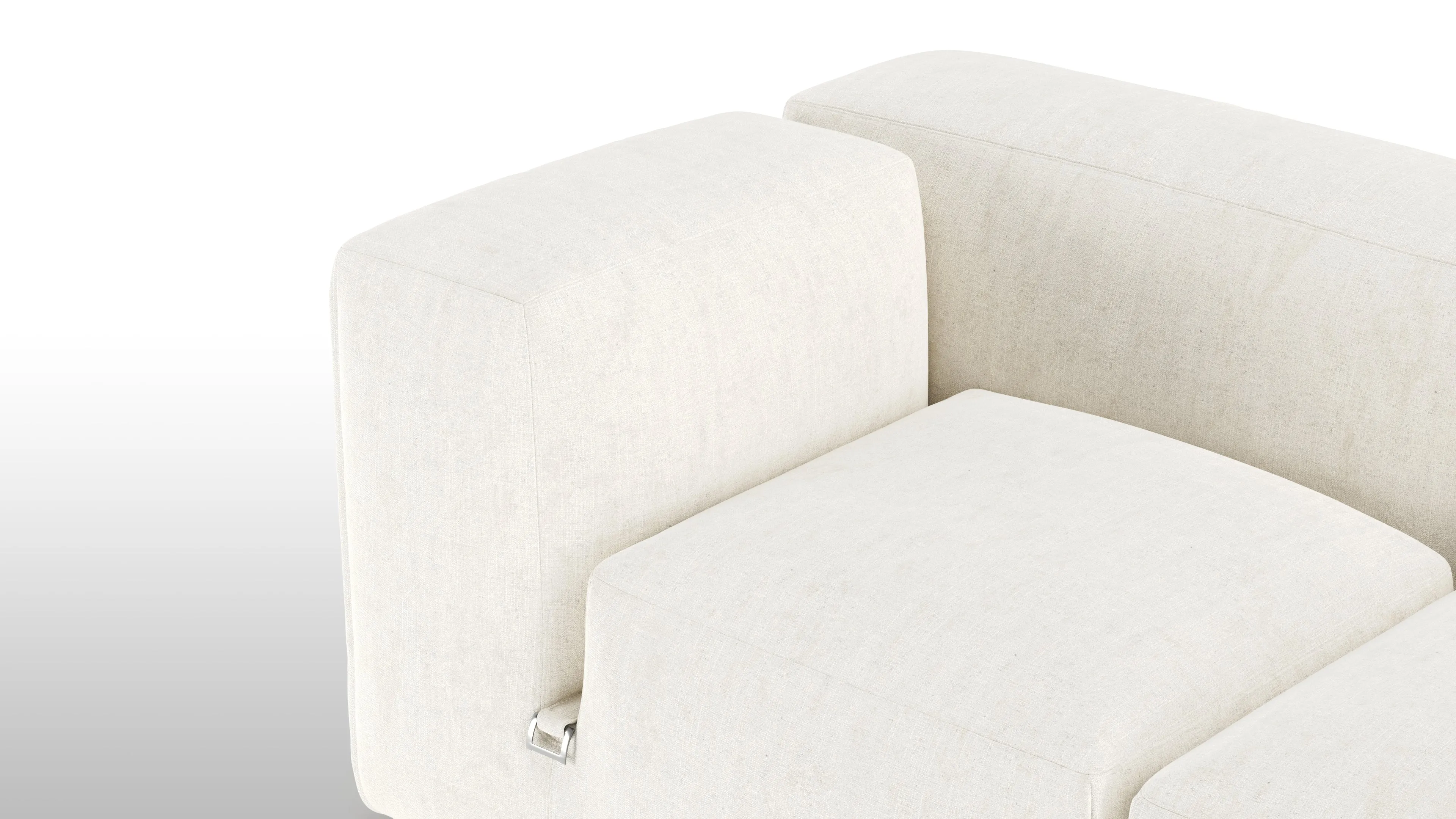 Le Mura - Le Mura Open End Sofa, Right, Natural Linen