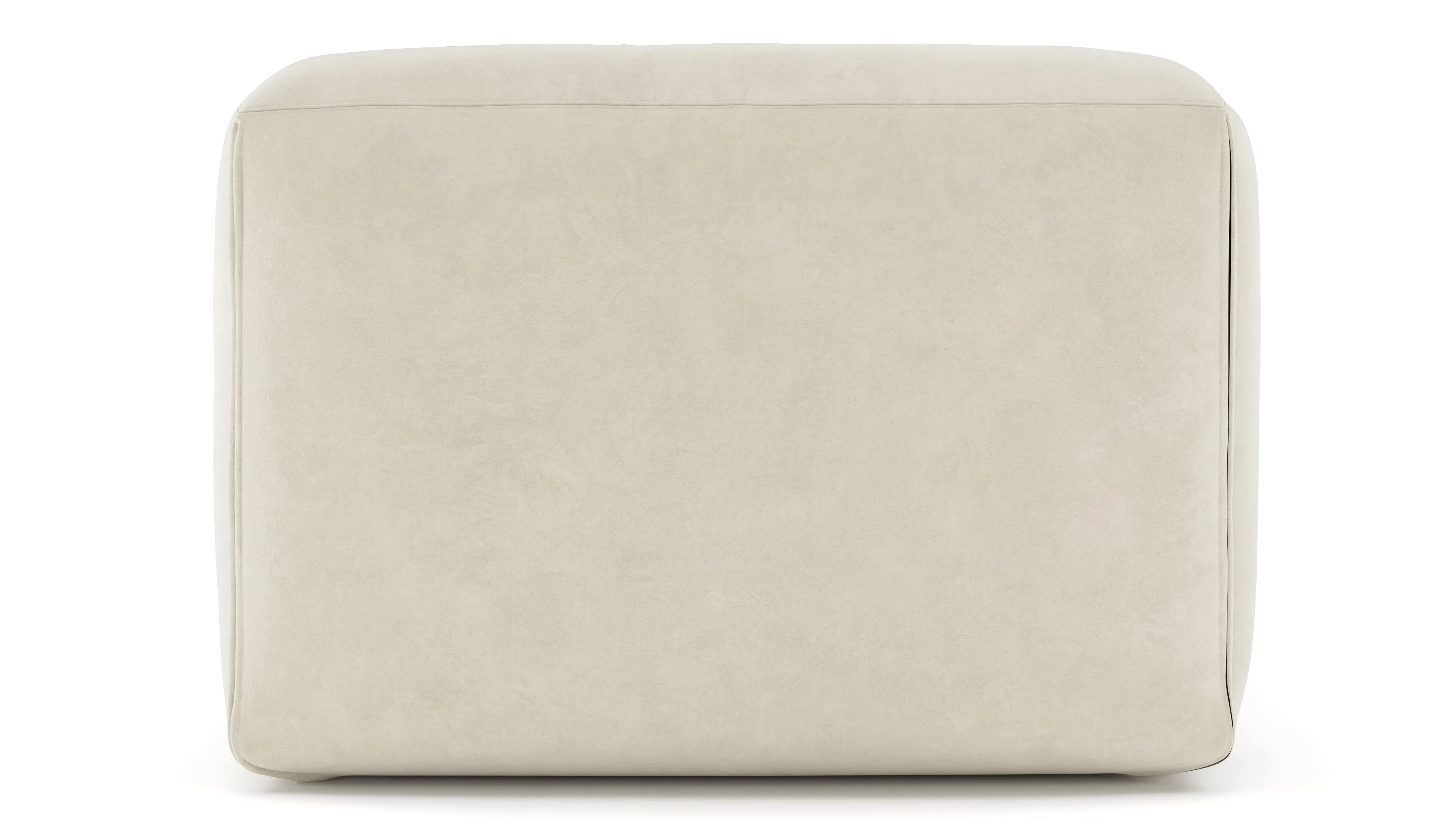 Le Mura - Le Mura Sectional Module, Armless Chair, Eggshell Vegan Suede