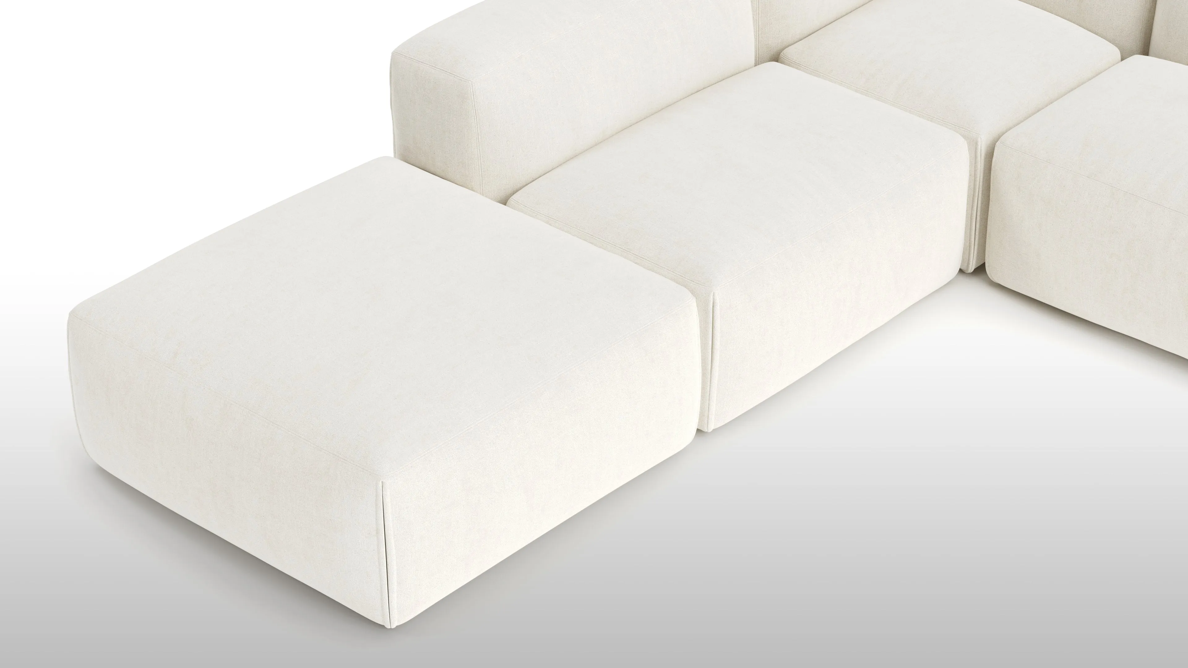 Le Mura - Le Mura Sectional Sofa, Left Corner, Natural Linen