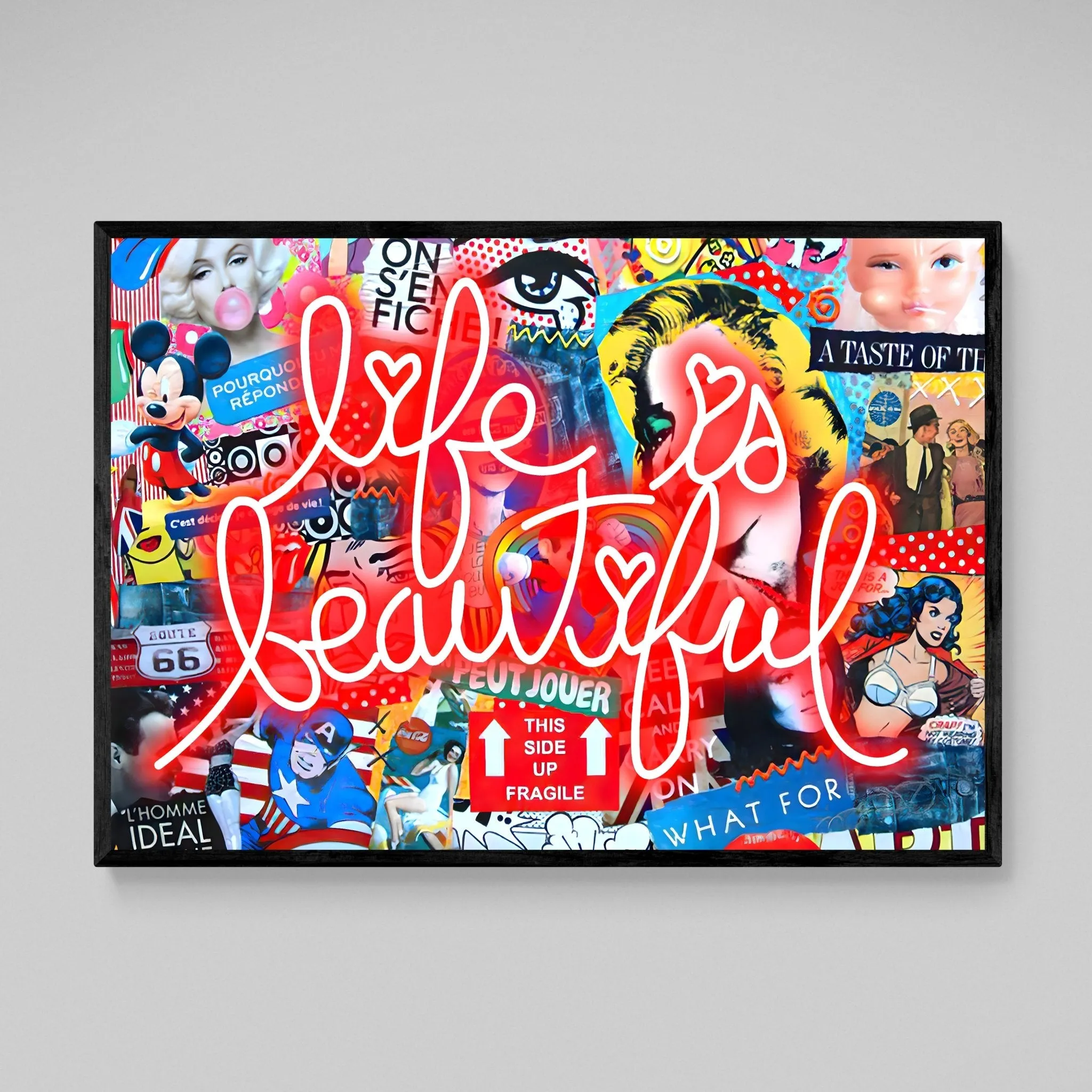 Life Is Beautiful Pop Art Canvas
