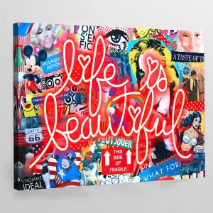 Life Is Beautiful Pop Art Canvas