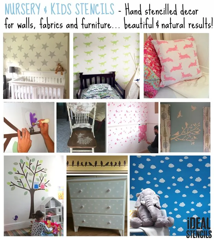 Love Heart Repeat Pattern Stencil