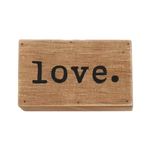 LOVE WOOD BLOCK SIGN