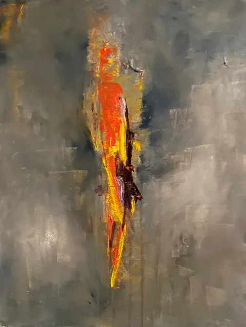Music on a Sad Day - Acrylic on Canvas