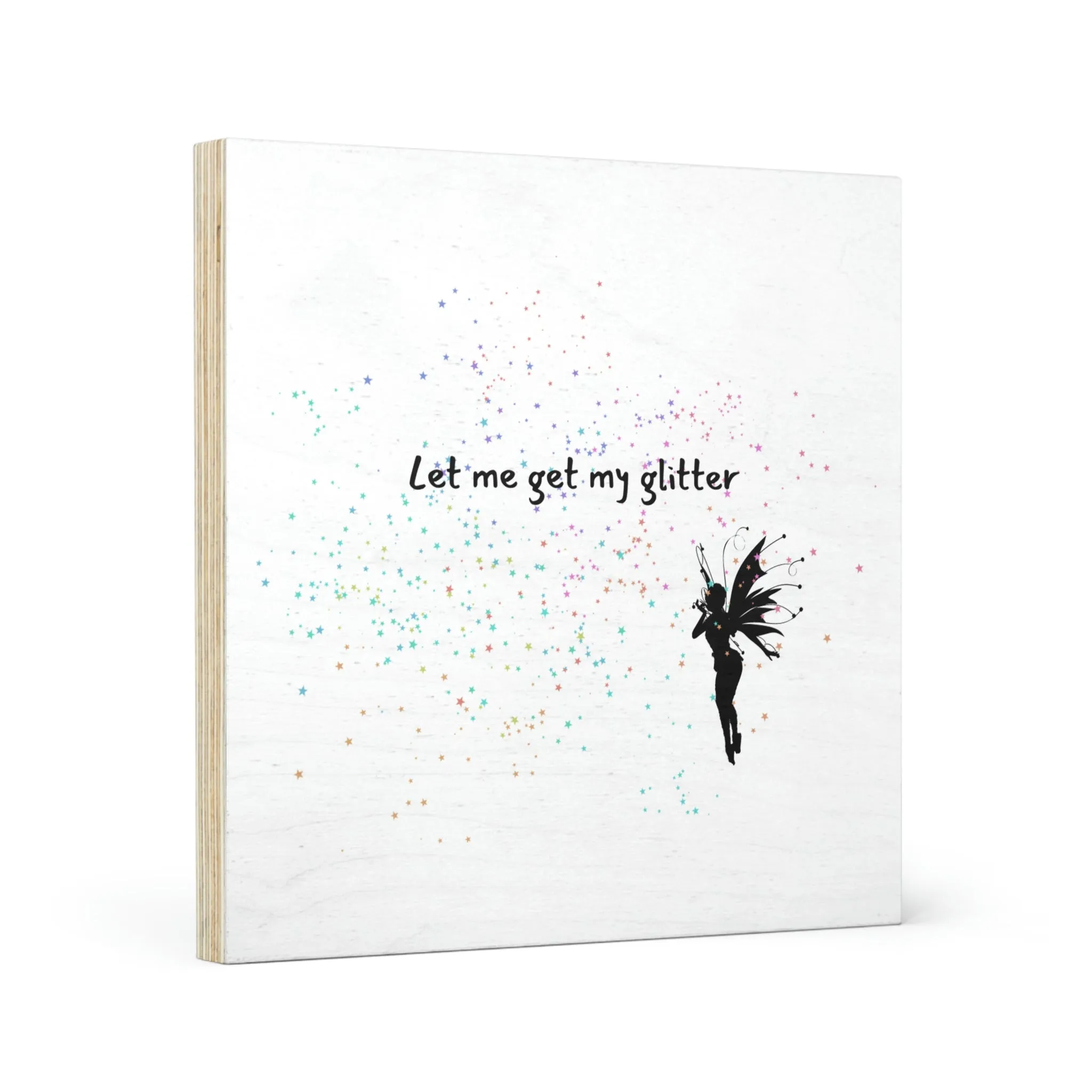 my glitter Wood Canvas