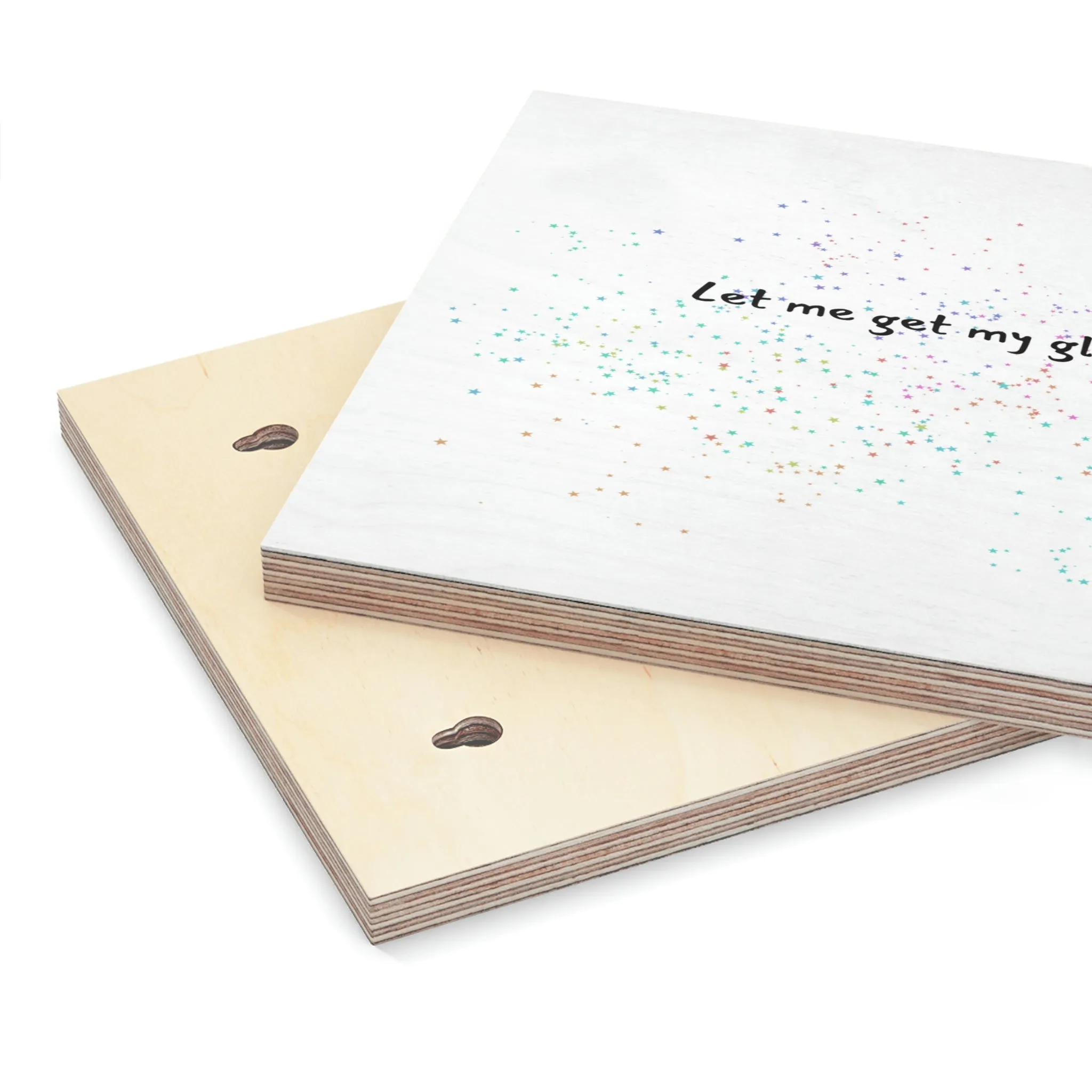 my glitter Wood Canvas