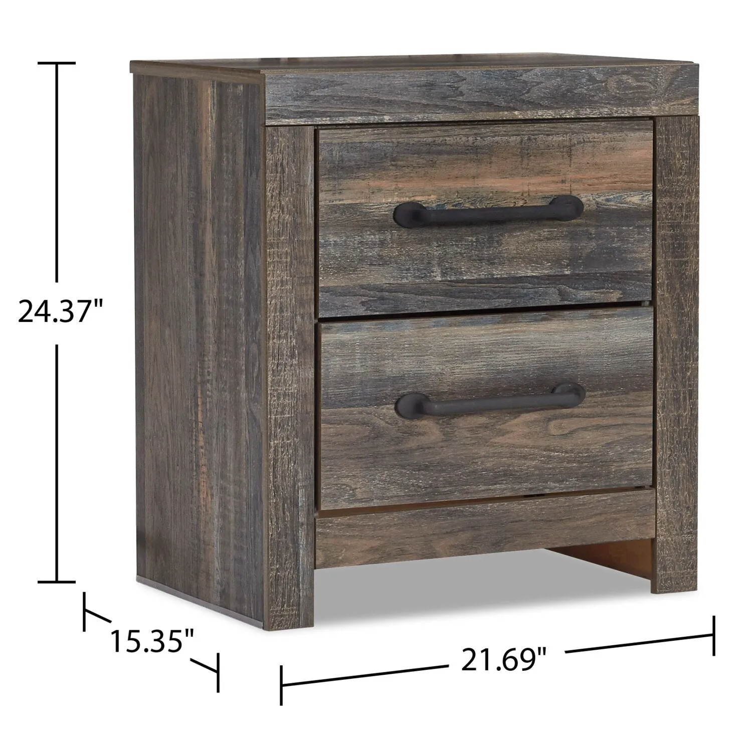 Naylon 6-Piece Full Bedroom Set with Side Storage - Brown