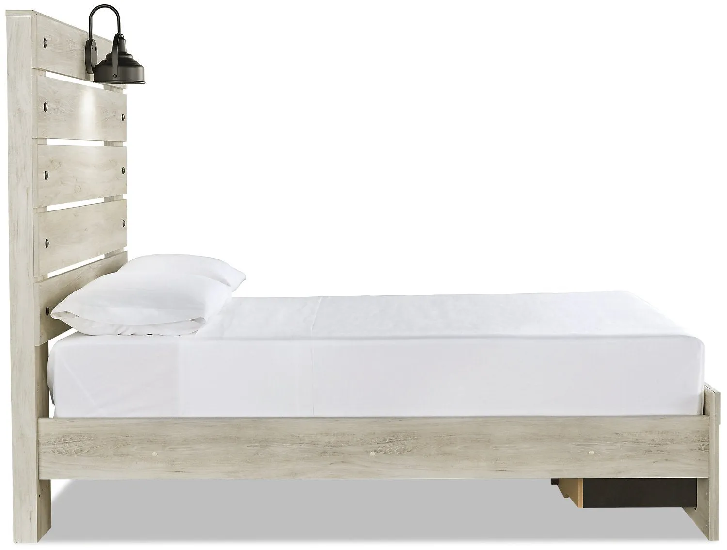 Naylon Full Storage Bed - White