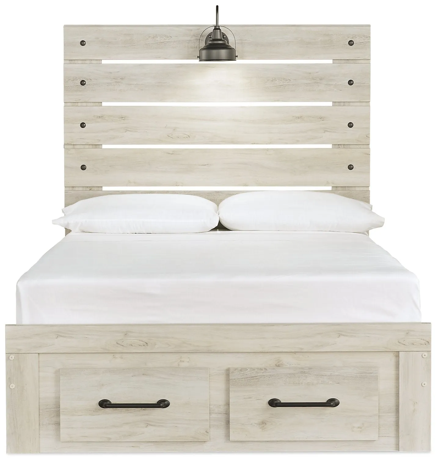 Naylon Full Storage Bed - White