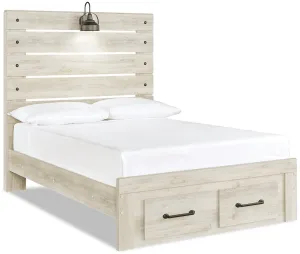 Naylon Full Storage Bed - White