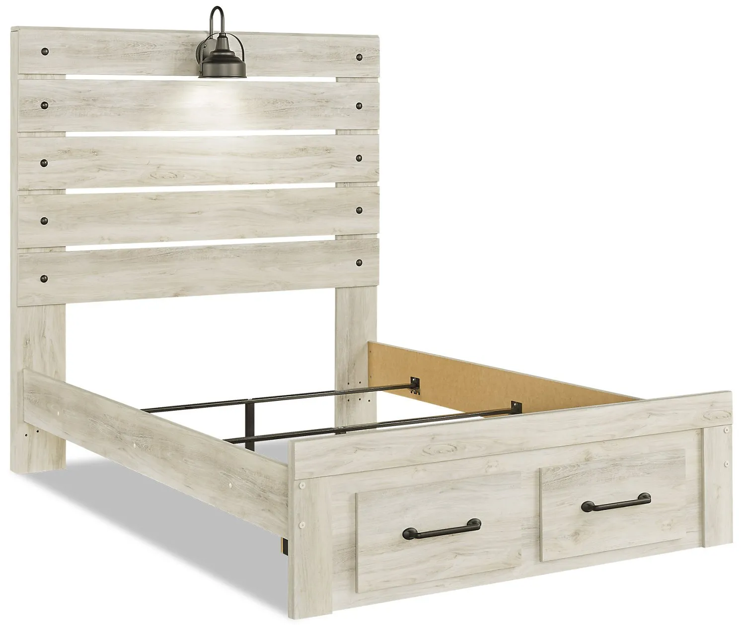 Naylon Full Storage Bed - White