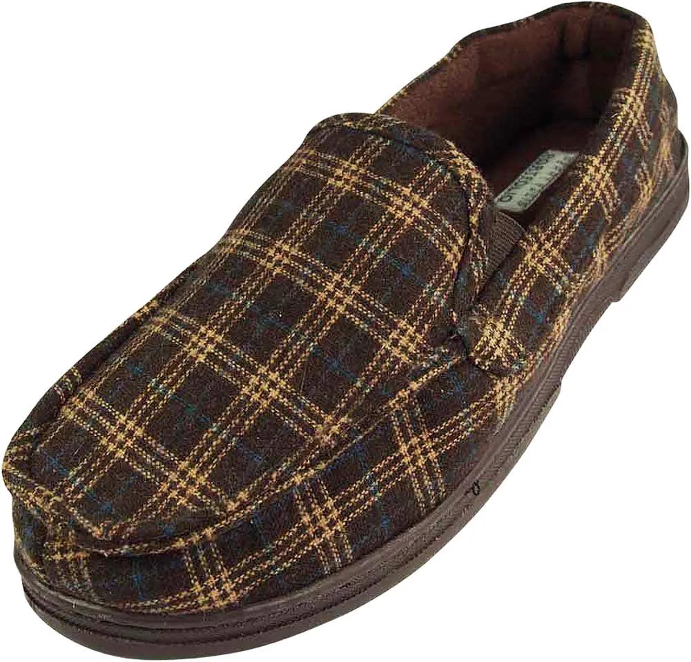 Perry Ellis Portfolio Mens Moccasin & Twin Gore Slippers - 9 Colors / Styles, 40033