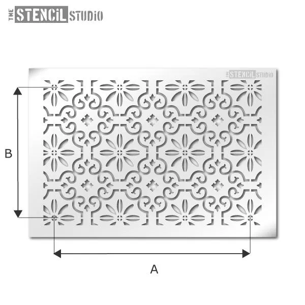 Rissington Tile Repeat Stencil