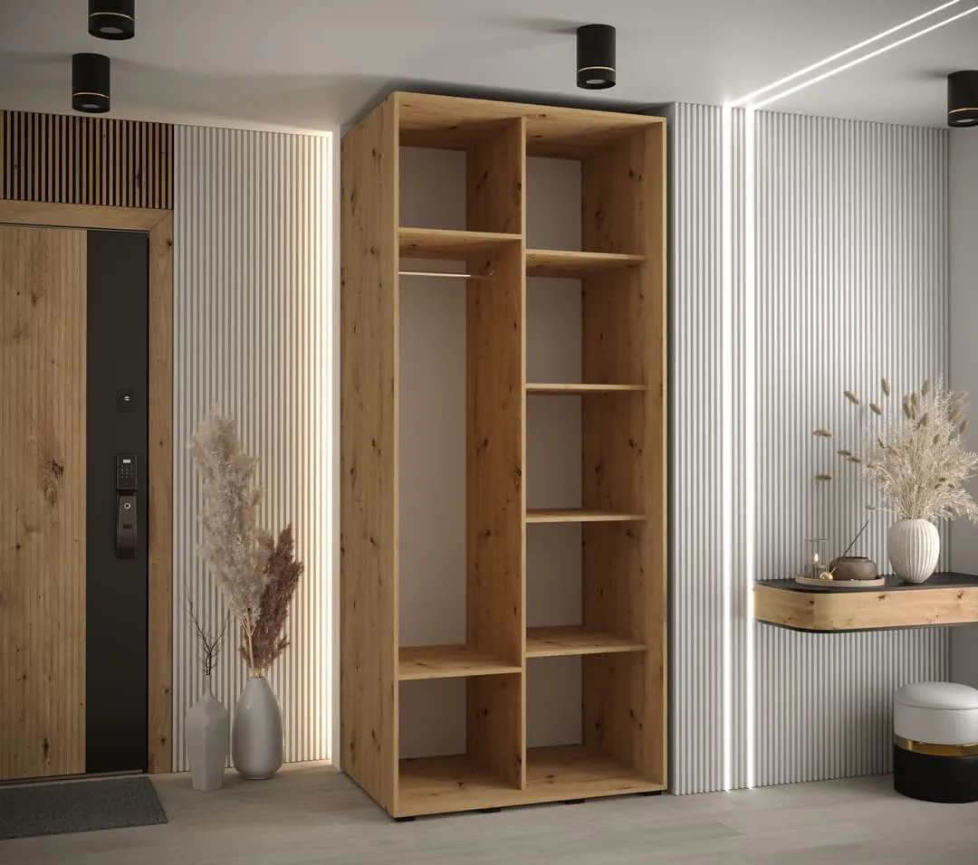Sapporo I Sliding Door Wardrobe 100cm