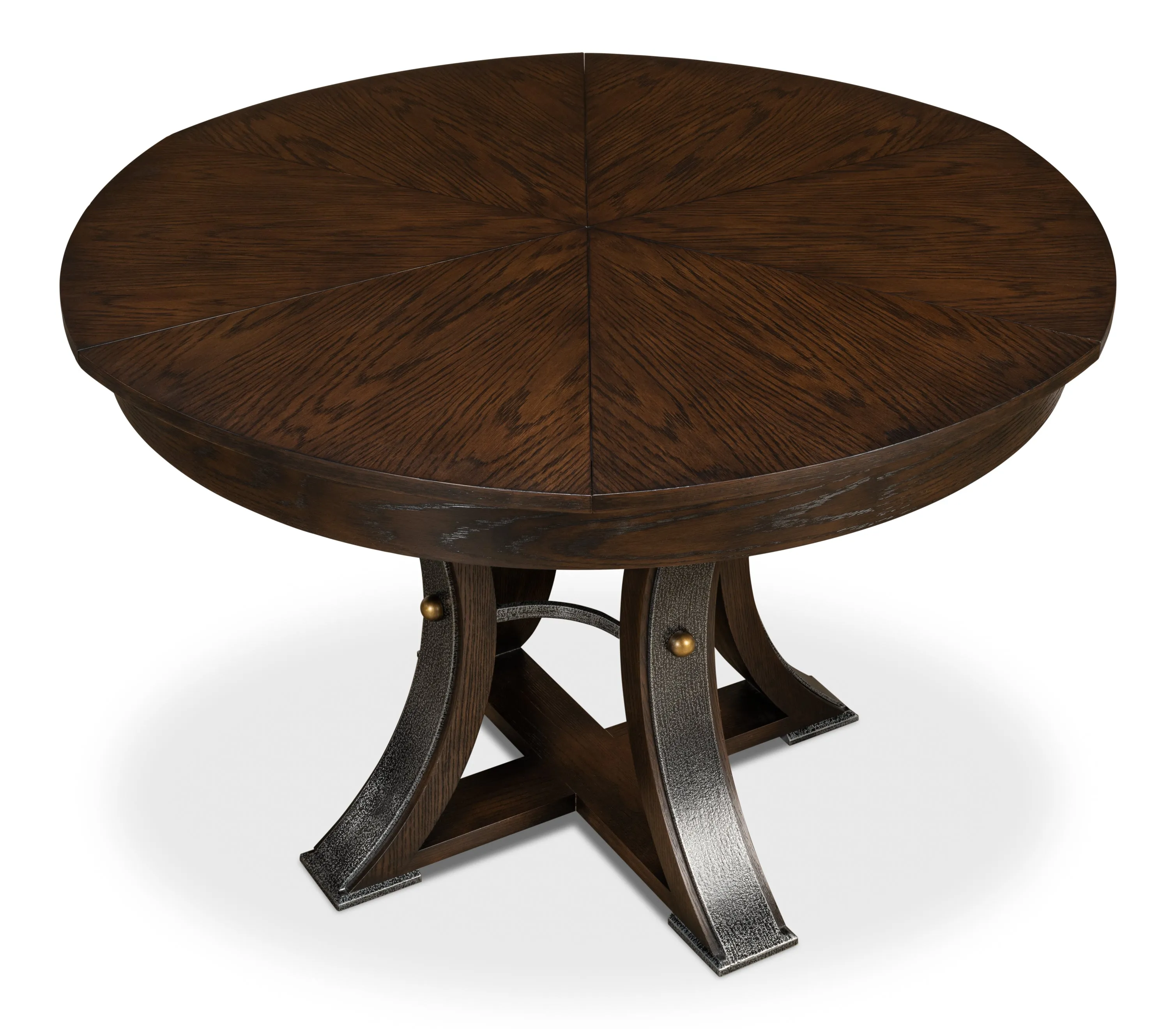 Sarreid - Tower Jupe Dining Table Sm Burnt Brown - Brown - Transitional