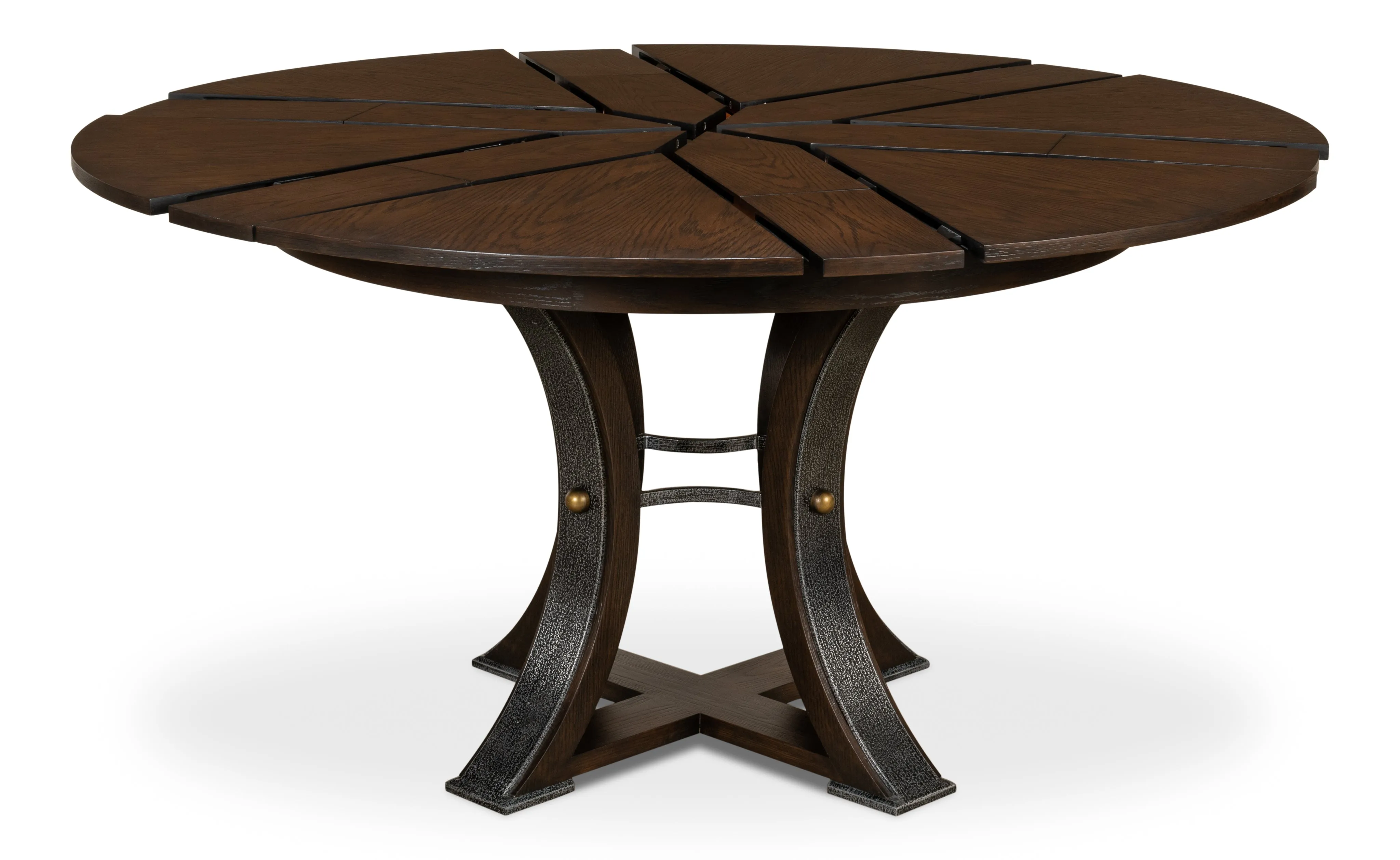 Sarreid - Tower Jupe Dining Table Sm Burnt Brown - Brown - Transitional