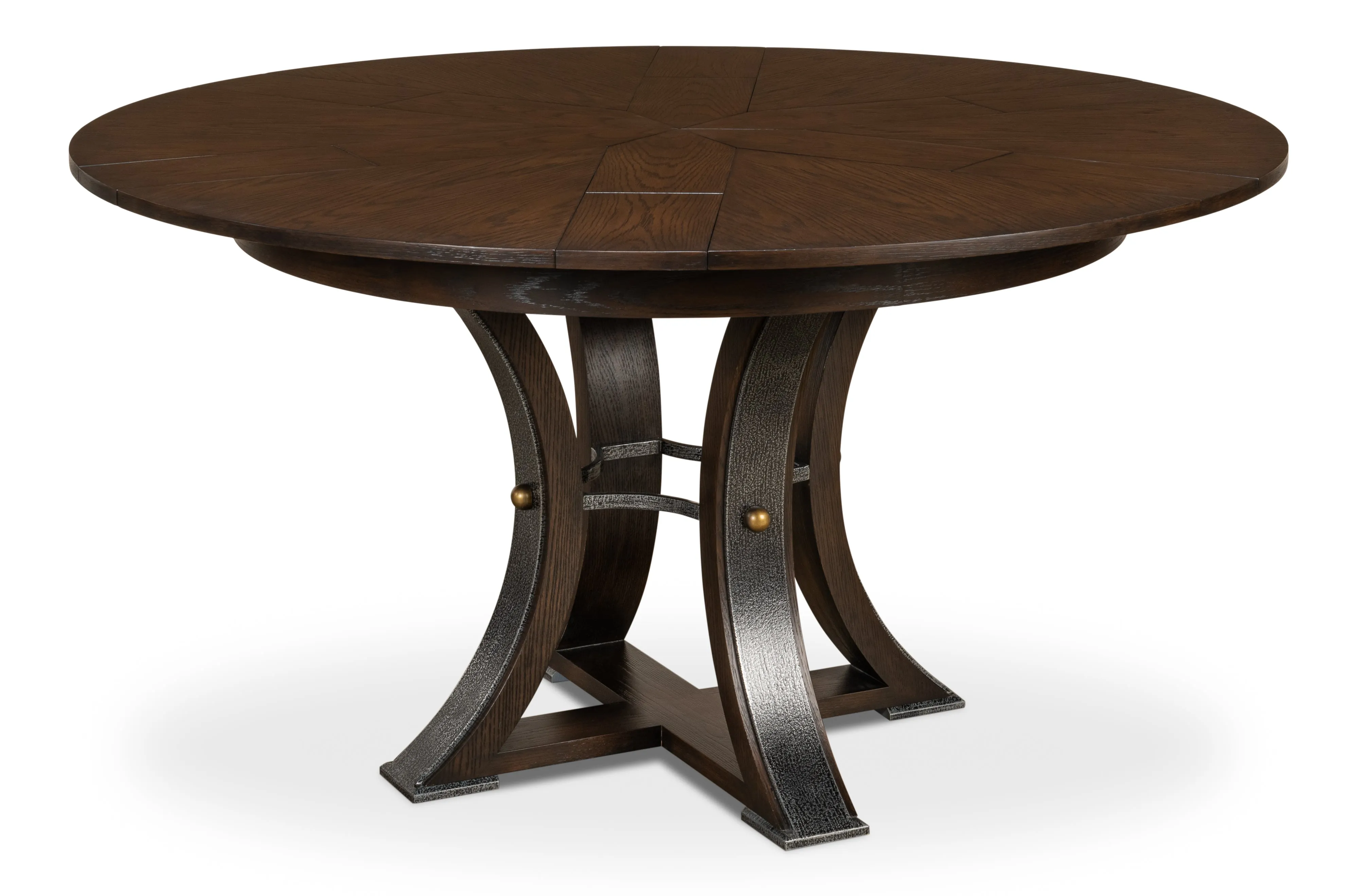Sarreid - Tower Jupe Dining Table Sm Burnt Brown - Brown - Transitional