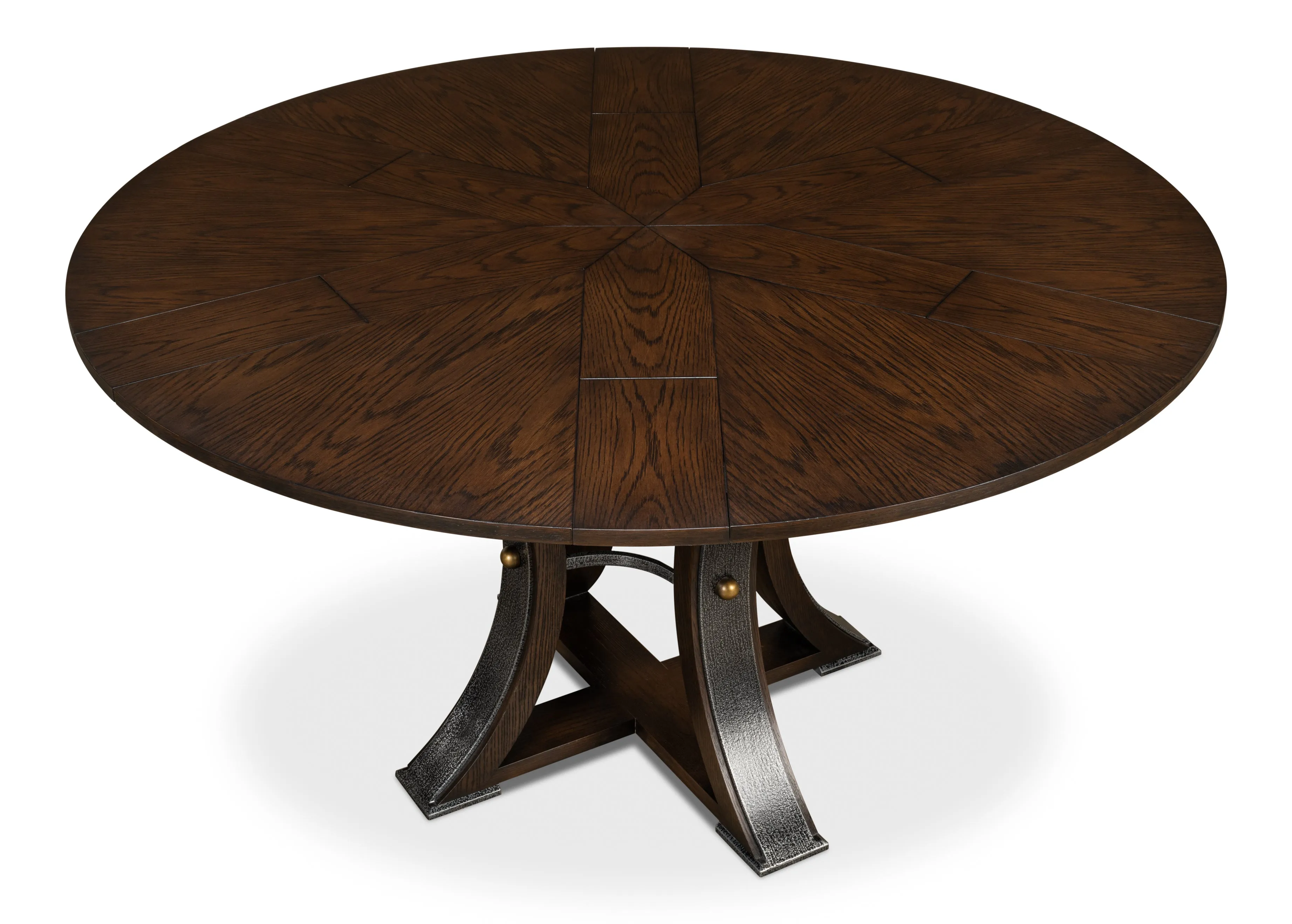 Sarreid - Tower Jupe Dining Table Sm Burnt Brown - Brown - Transitional