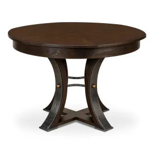 Sarreid - Tower Jupe Dining Table Sm Burnt Brown - Brown - Transitional