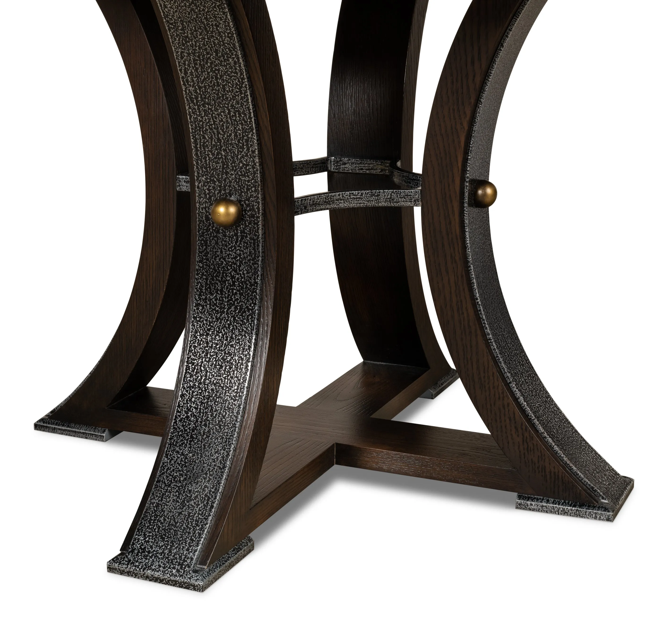 Sarreid - Tower Jupe Dining Table Sm Burnt Brown - Brown - Transitional