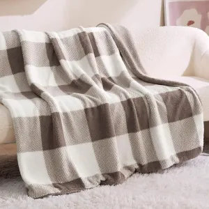 Sherpa Printed Throw Blanket