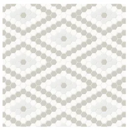 Soho Morning Blend Diamond Pattern Matte Glazed Porcelain Mosaic