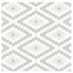 Soho Morning Blend Diamond Pattern Matte Glazed Porcelain Mosaic