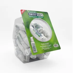 Swiss Navy Naked Water-Based Lubricant 1 oz. 50-Piece Fishbowl