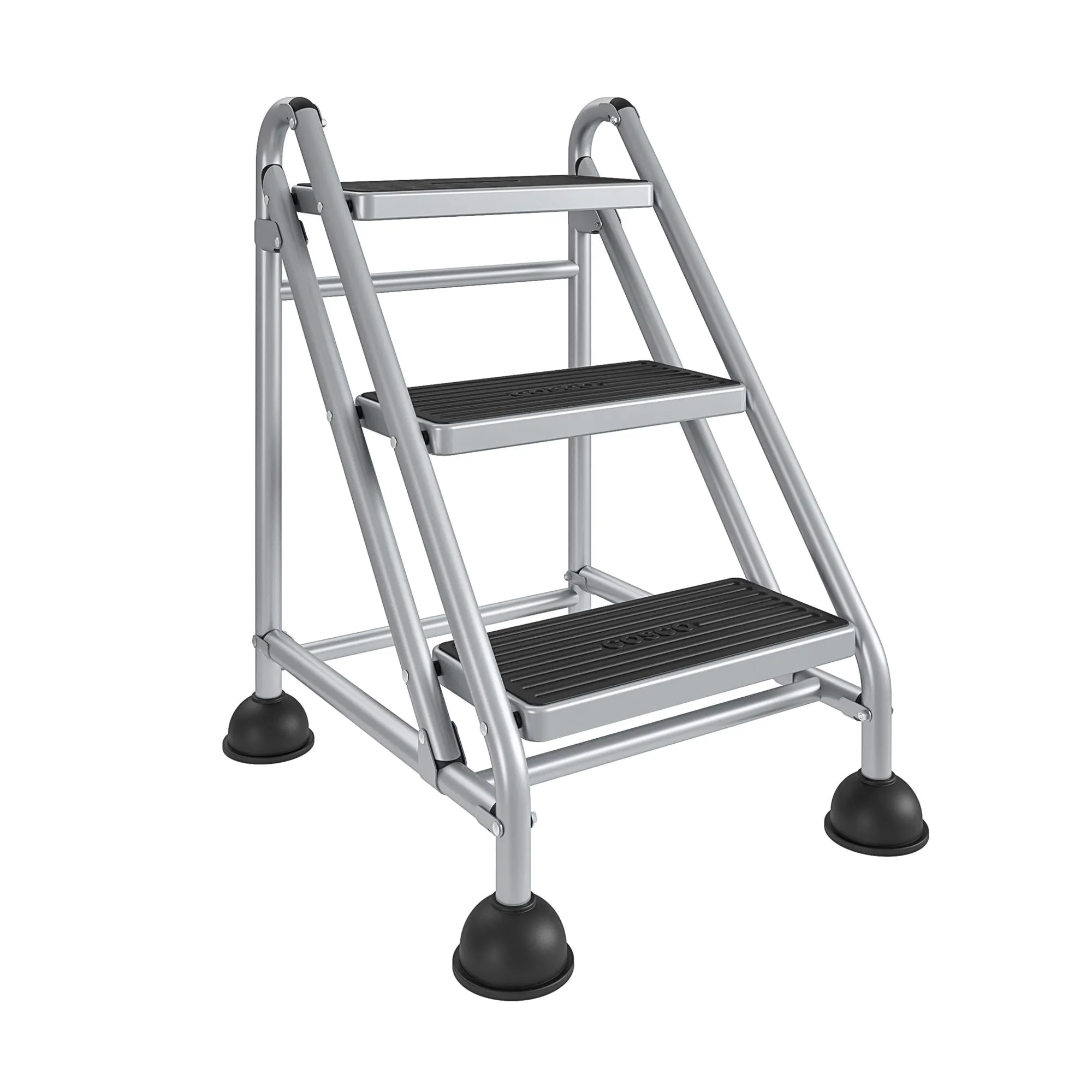 Three-Step Commercial Rolling Step Ladder