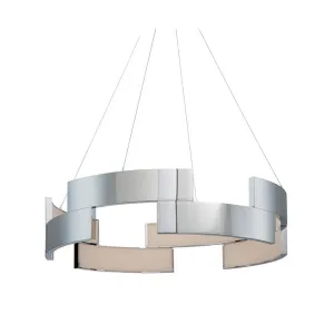 Trap 38 in. LED Pendant Light Chrome Finish
