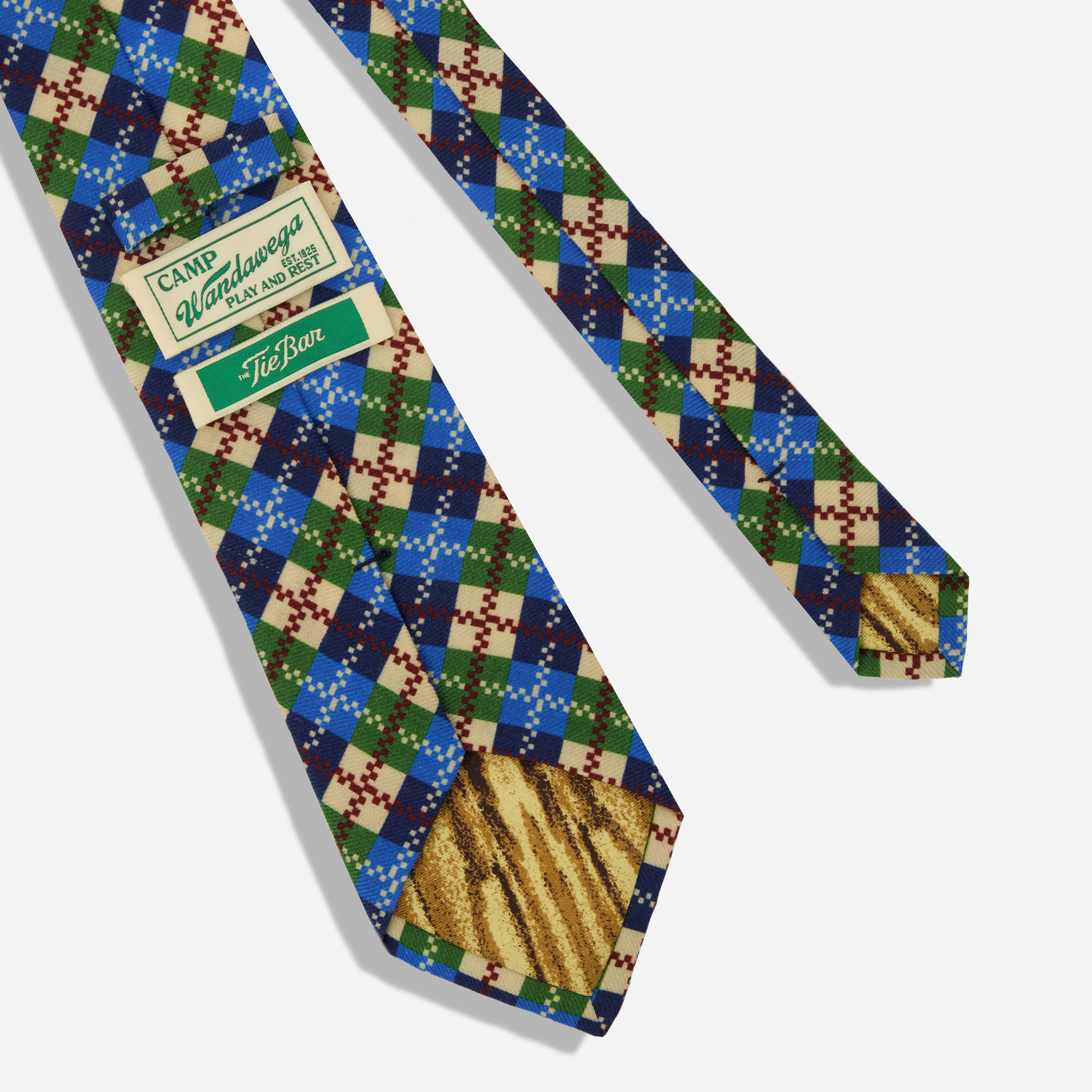 Wandawega Dive Bar Plaid Sky Blue Tie