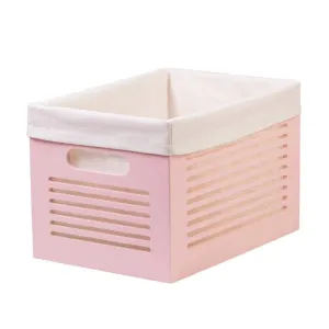 Wooden Pink Storage Bins - Medium  (Wholesale)