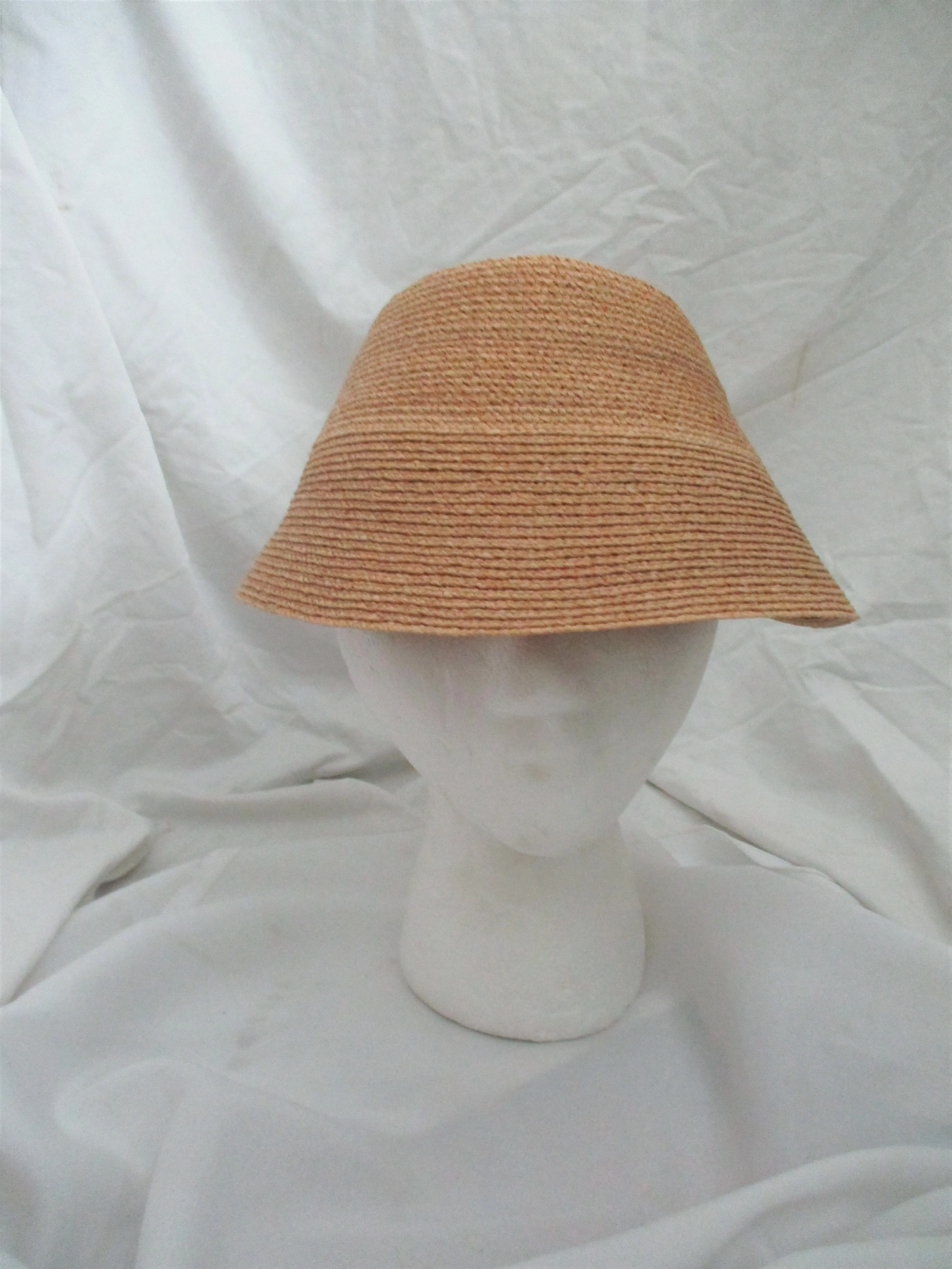 Woven Natural Cotton Sun Hat VISOR Brim Beach Cap Black Beige