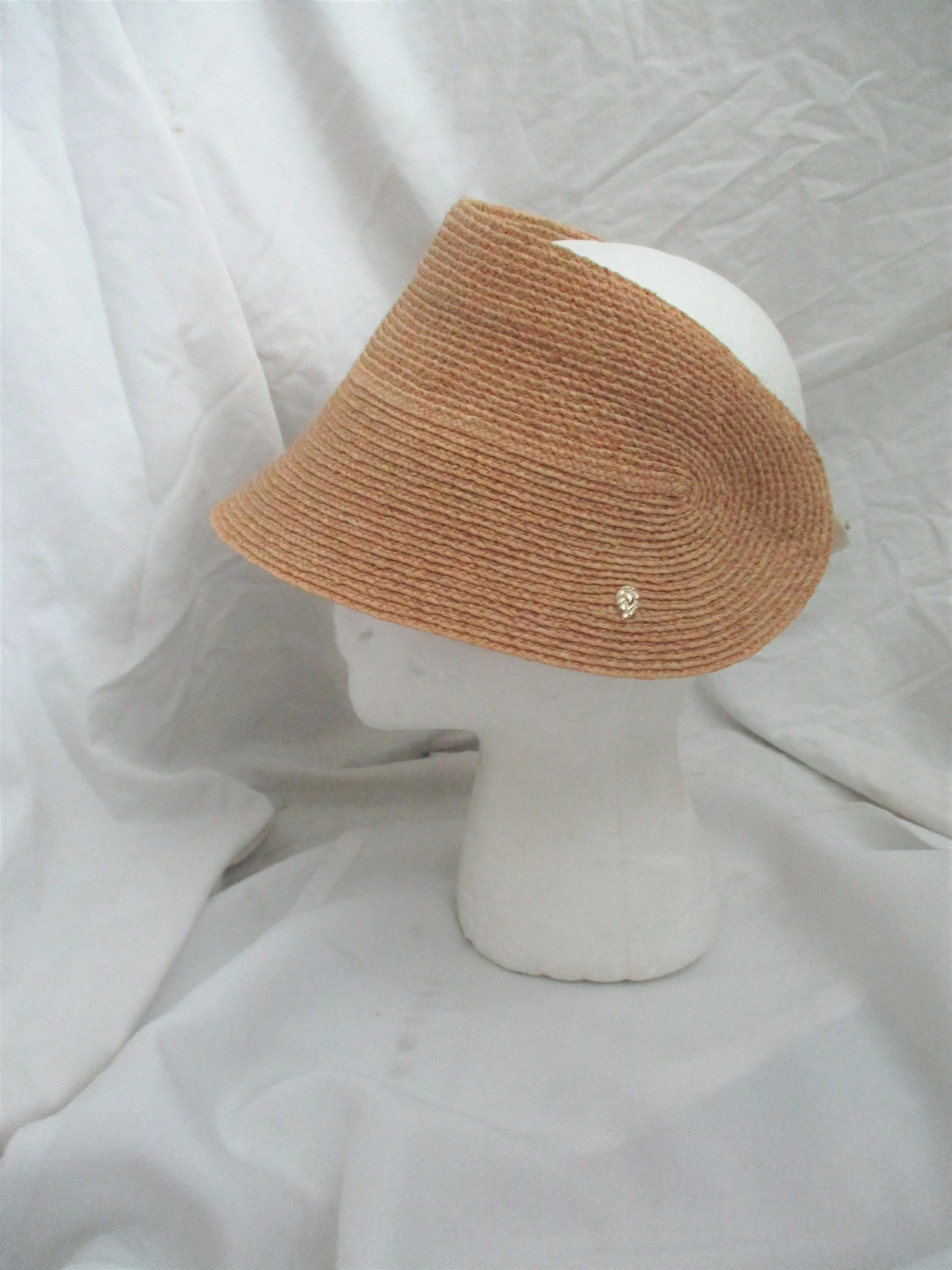 Woven Natural Cotton Sun Hat VISOR Brim Beach Cap Black Beige
