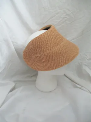Woven Natural Cotton Sun Hat VISOR Brim Beach Cap Black Beige