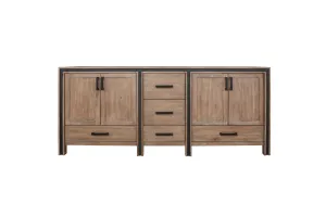 Ziva 80" Rustic Barnwood Vanity Cabinet Only